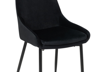 MODESTO krzesło CLOVER czarne – welur, metal